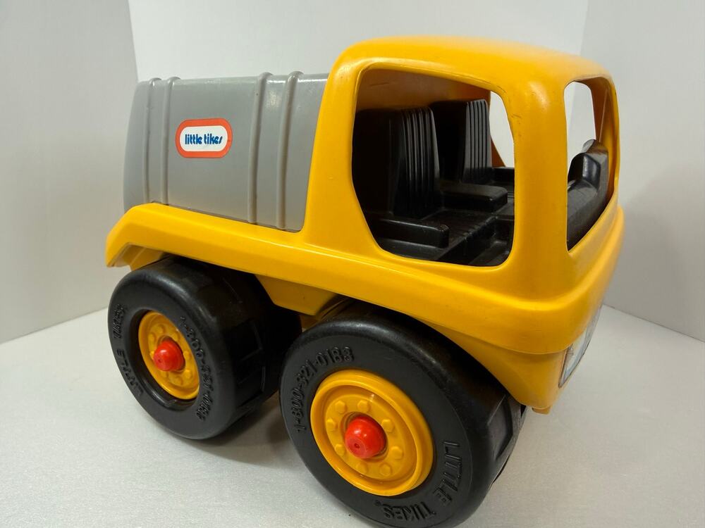 VTG Little Tikes Construction Dump Truck Yellow & Gray Heavy Duty Plastic USA